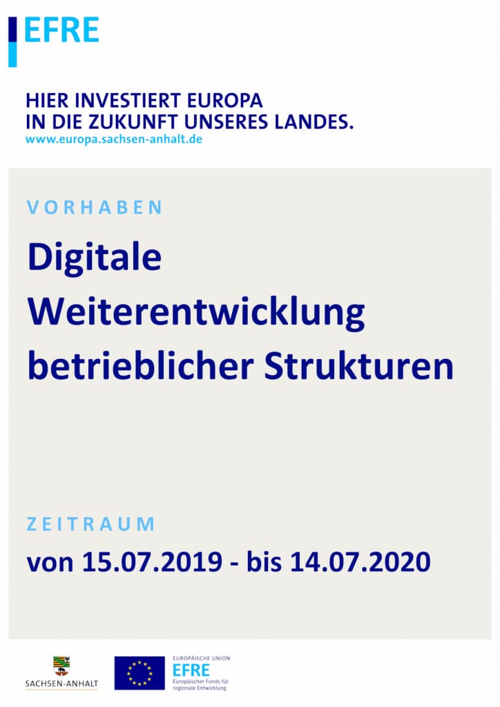 Digitale Weiterentwicklung betrieblicher Strukturen 2019-2020